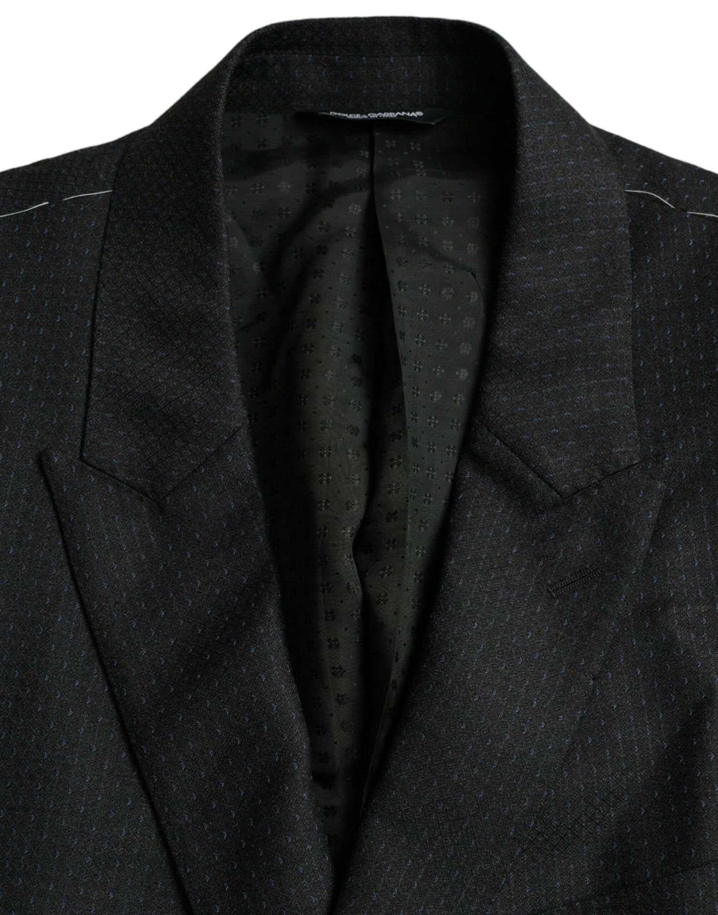 Dolce & Gabbana Black Wool MARTINI Single Breasted Coat Blazer - IT56 | XXL