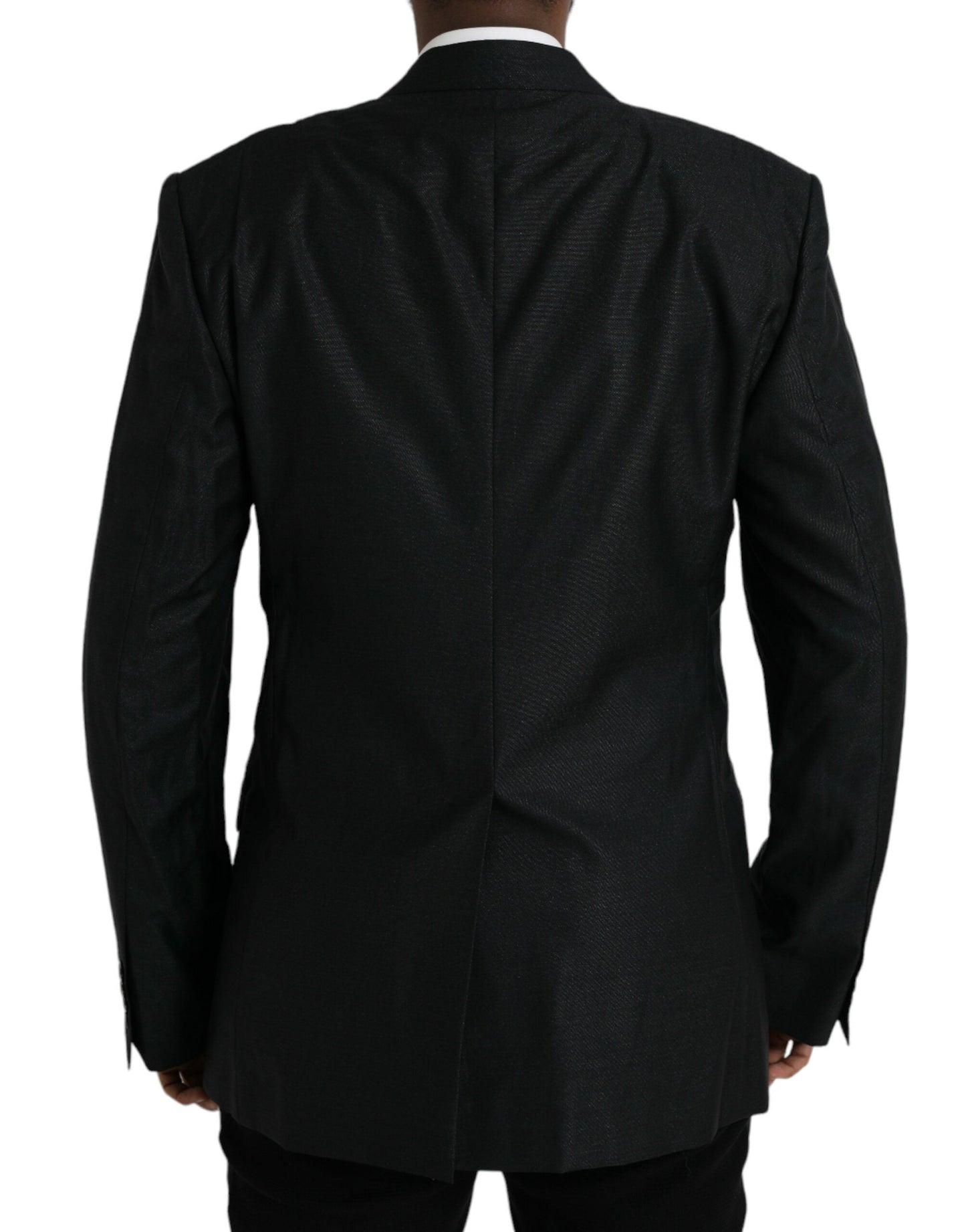 Dolce & Gabbana Black Wool Notch SingleBreasted Coat Blazer - IT54 | XL