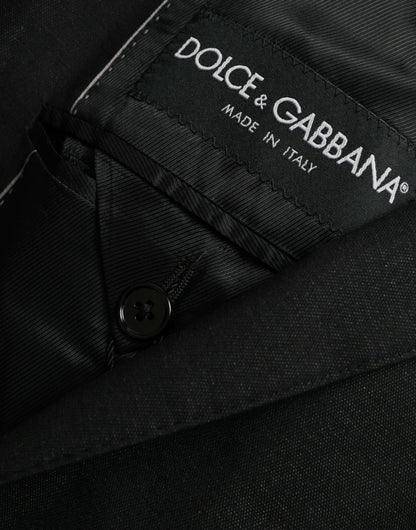 Dolce & Gabbana Black Wool Notch SingleBreasted Coat Blazer - IT54 | XL