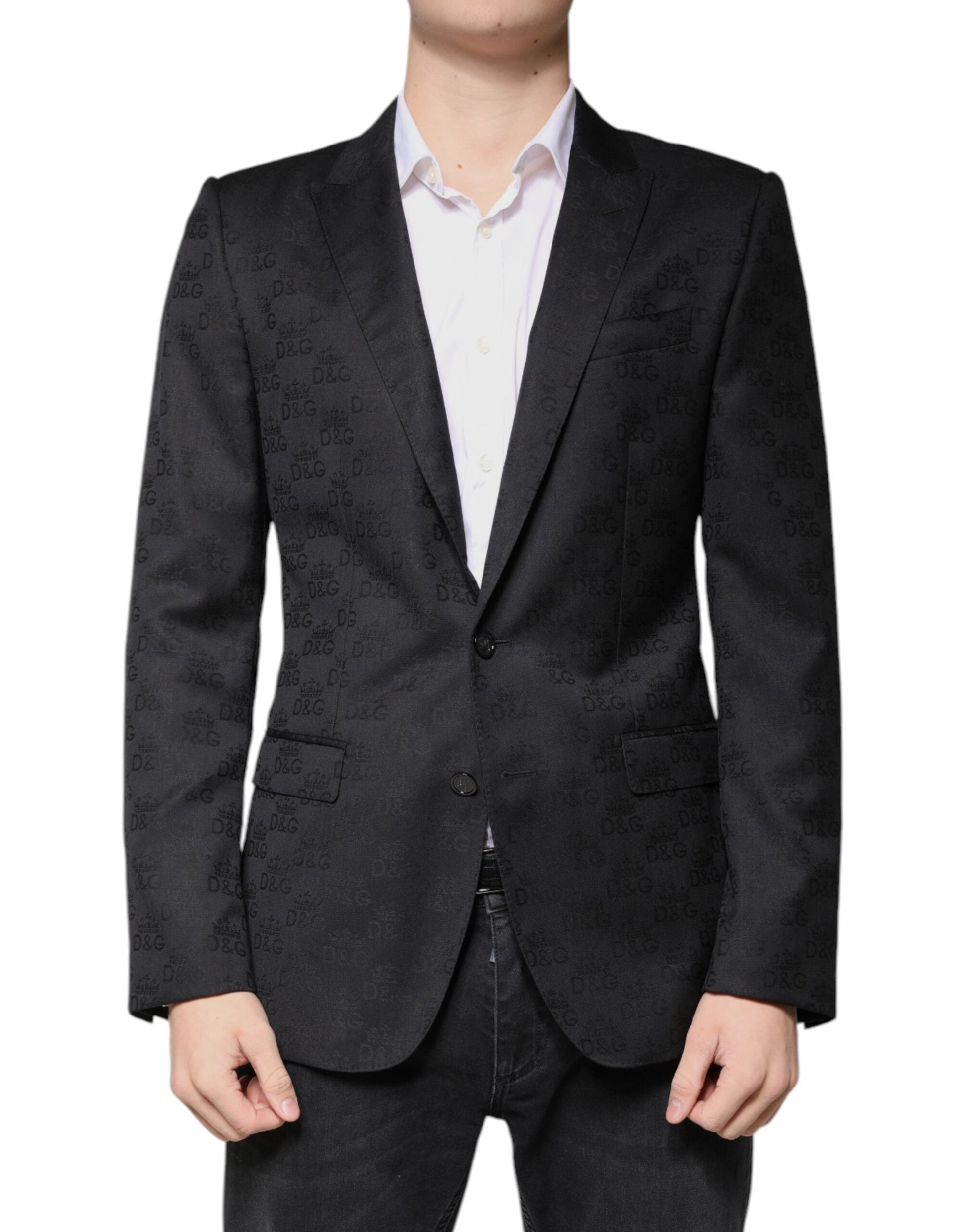 Dolce & Gabbana Black Wool Single Breasted Formal Blazer - IT48 | M