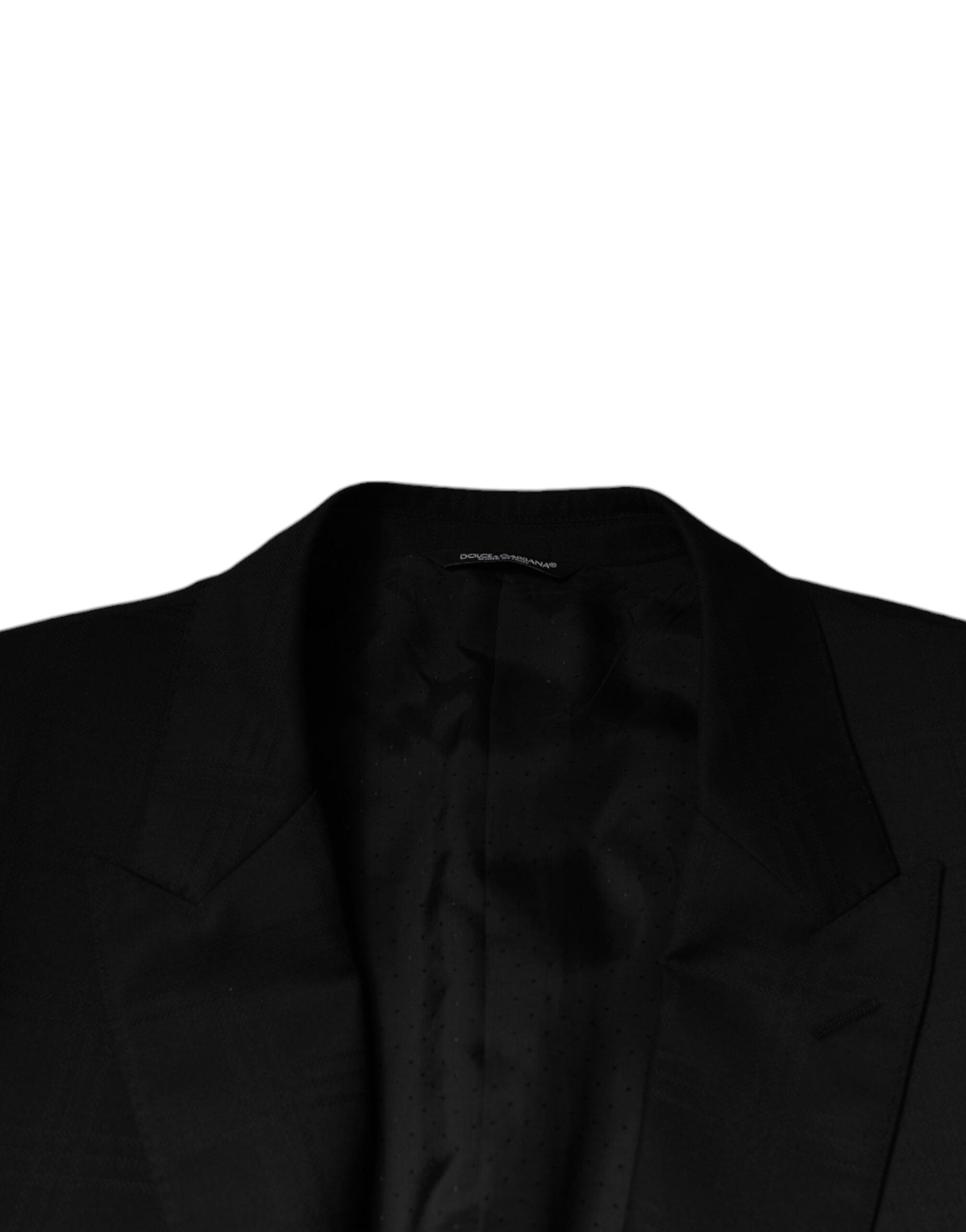 Dolce & Gabbana Black Wool Single Breasted Formal Suit - IT56 | XXL