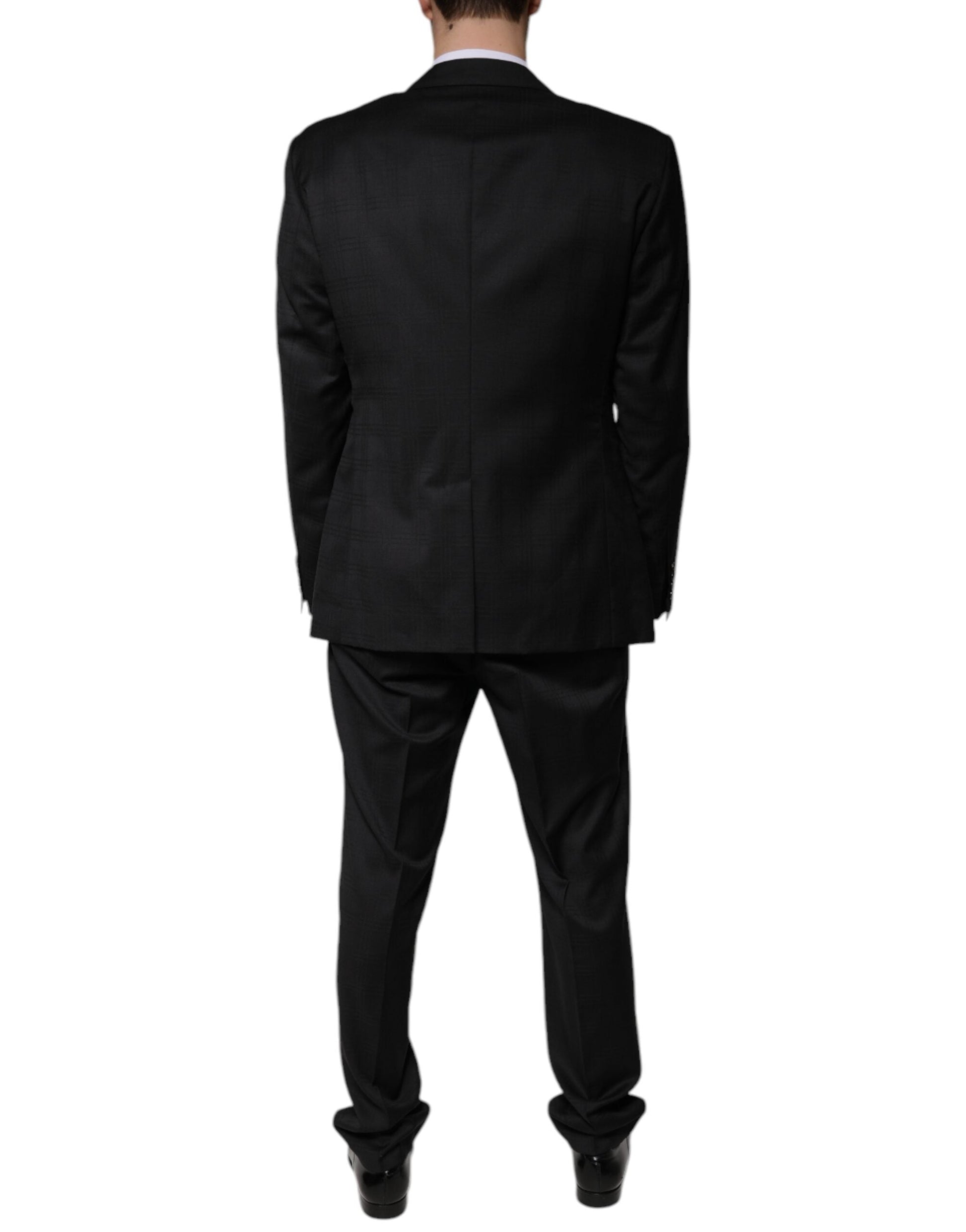 Dolce & Gabbana Black Wool Single Breasted Formal Suit - IT56 | XXL