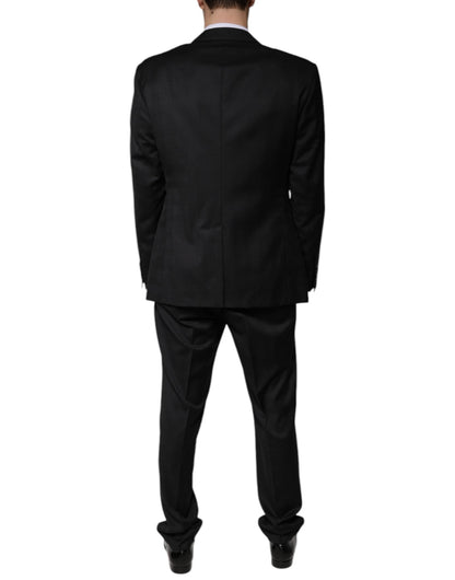 Dolce & Gabbana Black Wool Single Breasted Formal Suit - IT56 | XXL