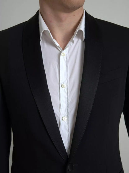 Dolce & Gabbana Black Wool Single Breasted MARTINI Blazer - IT48 | M