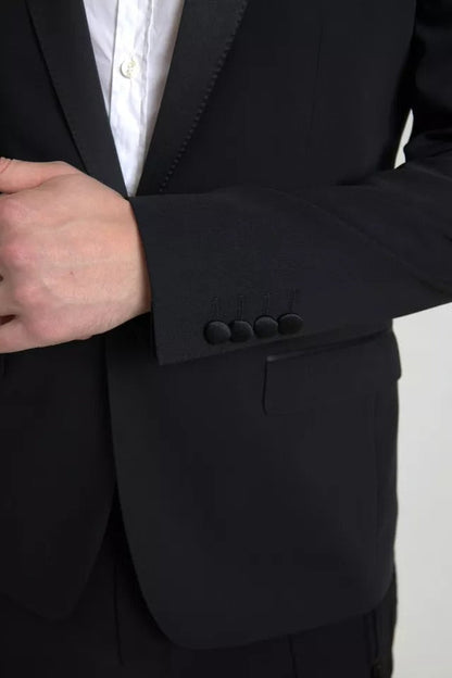 Dolce & Gabbana Black Wool Single Breasted MARTINI Blazer - IT48 | M