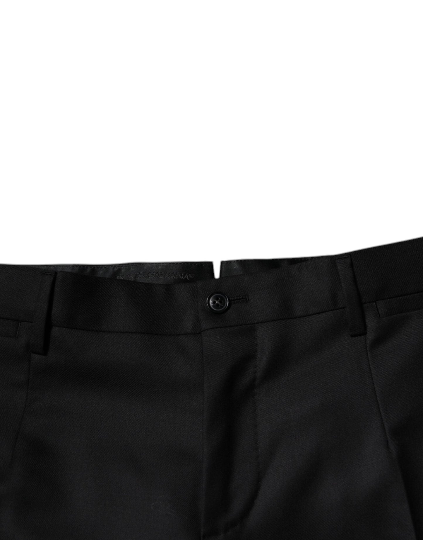 Dolce & Gabbana Black Wool Tapered Formal Dress Pants - IT46 | S