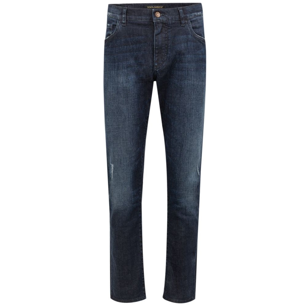 Dolce & Gabbana Blue Cotton Jeans & Pant - IT52 | XL