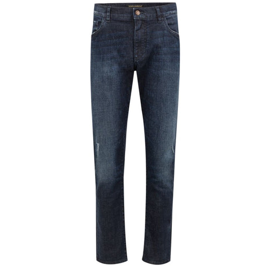 Dolce & Gabbana Blue Cotton Jeans & Pant - IT52 | XL