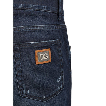 Dolce & Gabbana Blue Cotton Jeans & Pant - IT52 | XL