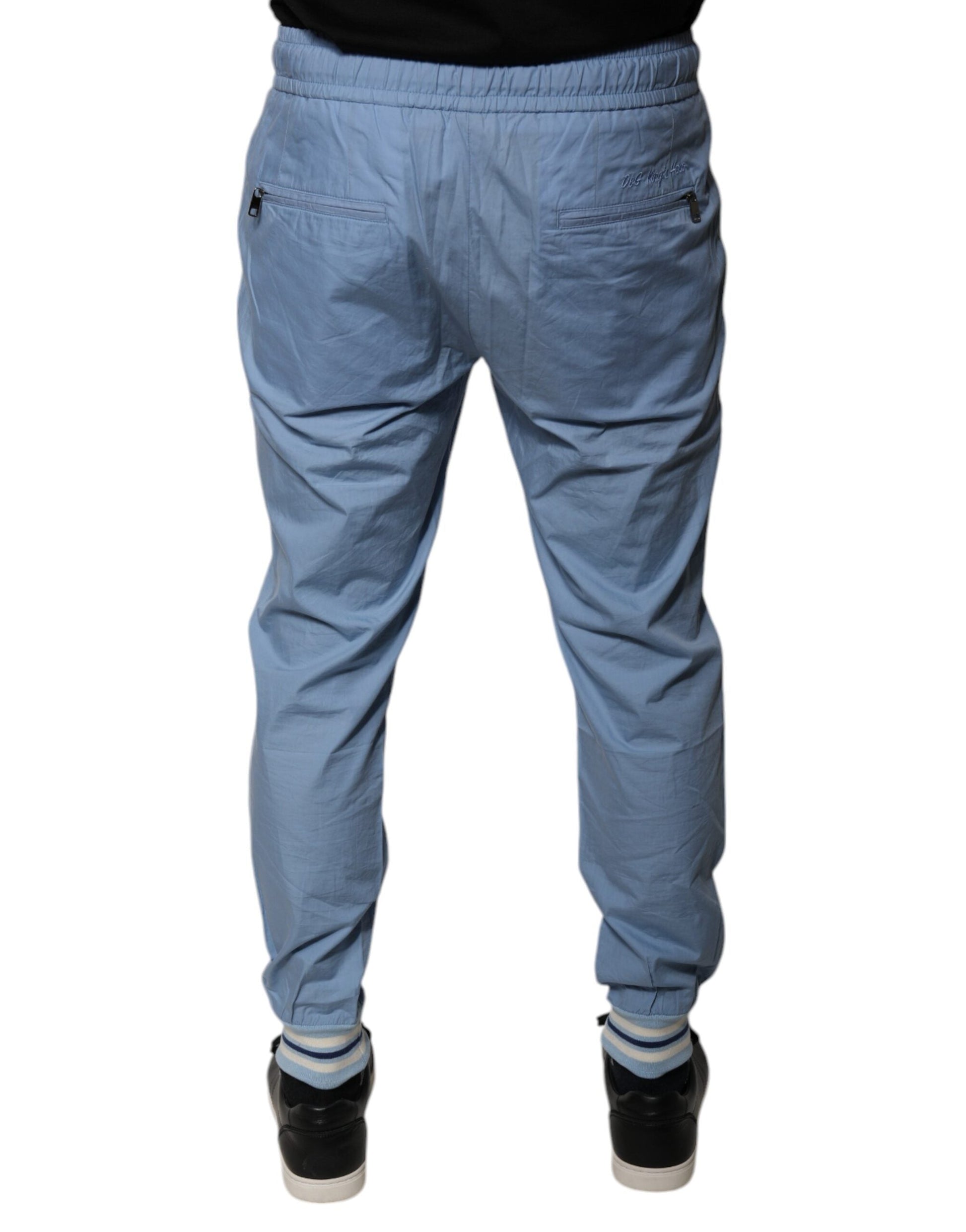 Dolce & Gabbana Blue Cotton Jogger Sweatpants Pants - IT46 | S