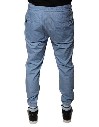 Dolce & Gabbana Blue Cotton Jogger Sweatpants Pants - IT46 | S