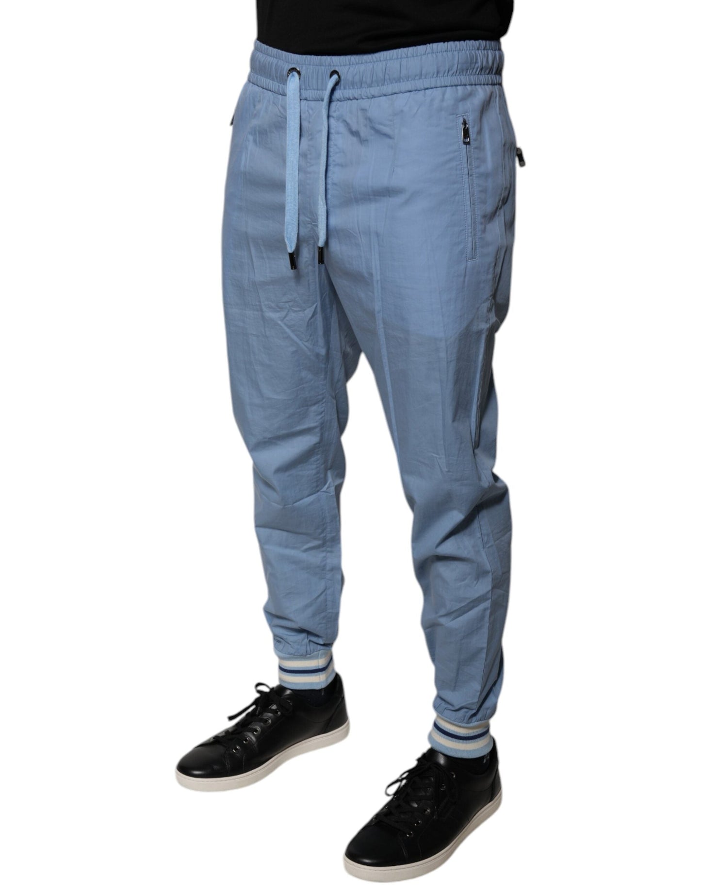 Dolce & Gabbana Blue Cotton Jogger Sweatpants Pants - IT46 | S