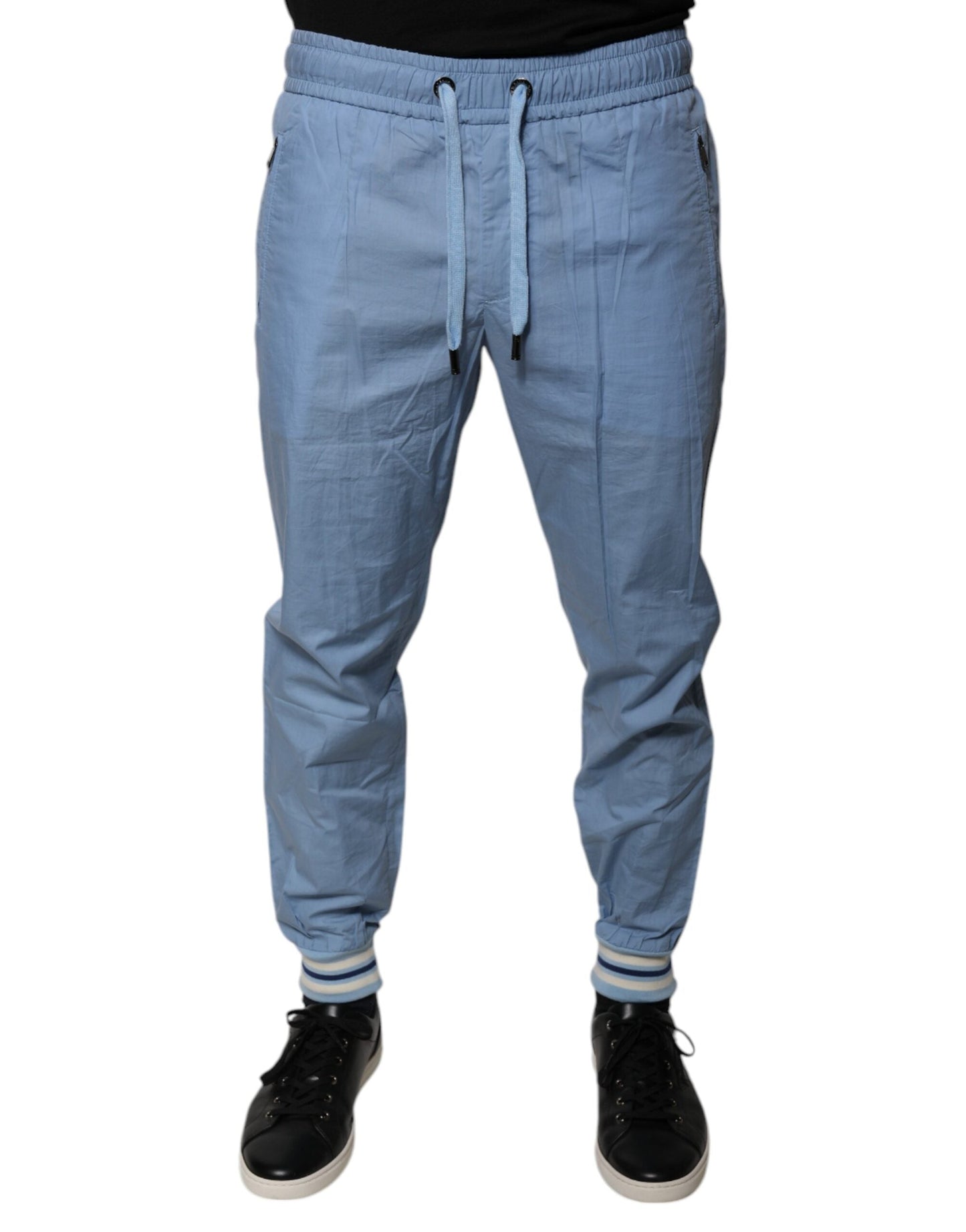 Dolce & Gabbana Blue Cotton Jogger Sweatpants Pants - IT46 | S