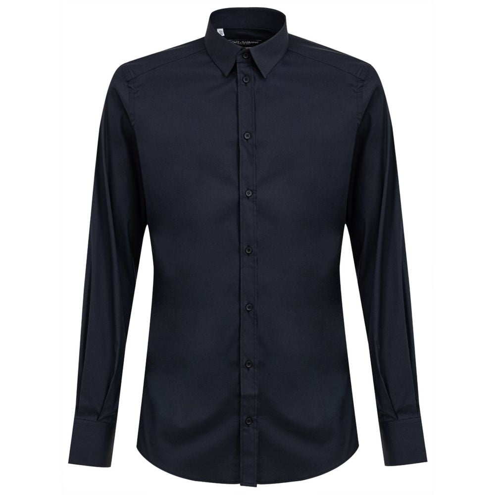 Dolce & Gabbana Blue Cotton Shirt - IT39 | M