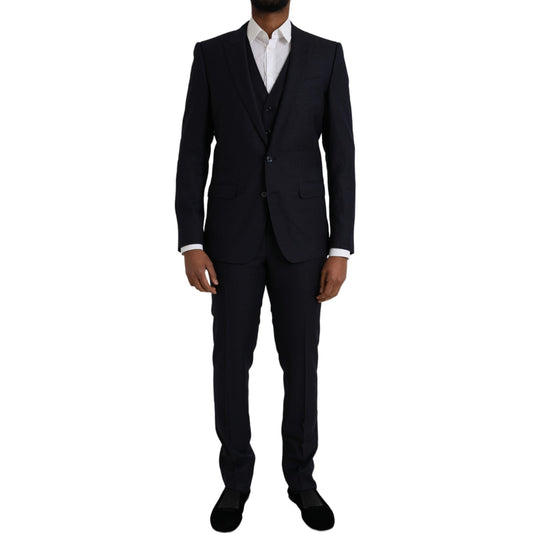 Dolce & Gabbana Blue Fantasy MARTINI Formal 3 Piece Suit - IT48 | M