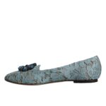 Dolce & Gabbana Blue Lace Crystal Ballet Flats Loafers Shoes - EU39/US8.5