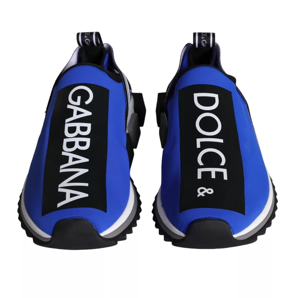 Dolce & Gabbana Blue Logo Low Top Sorrento Sneakers Shoes - EU39.5/US6.5