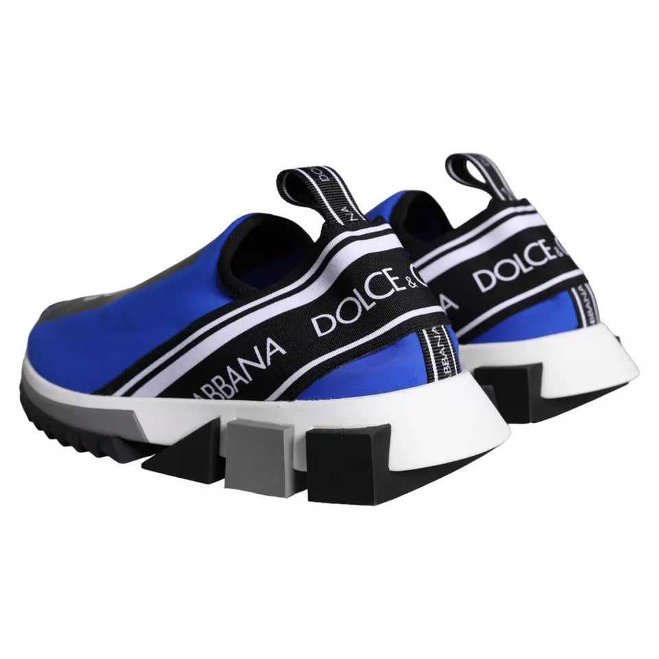 Dolce & Gabbana Blue Logo Low Top Sorrento Sneakers Shoes - EU39.5/US6.5