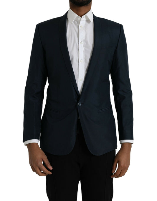 Dolce & Gabbana Blue MARTINI Shawl Single Breasted Blazer - IT50 | L