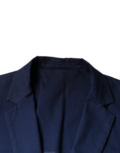 Dolce & Gabbana Blue Notch Single Breasted Dress Coat Blazer - IT52 | XL