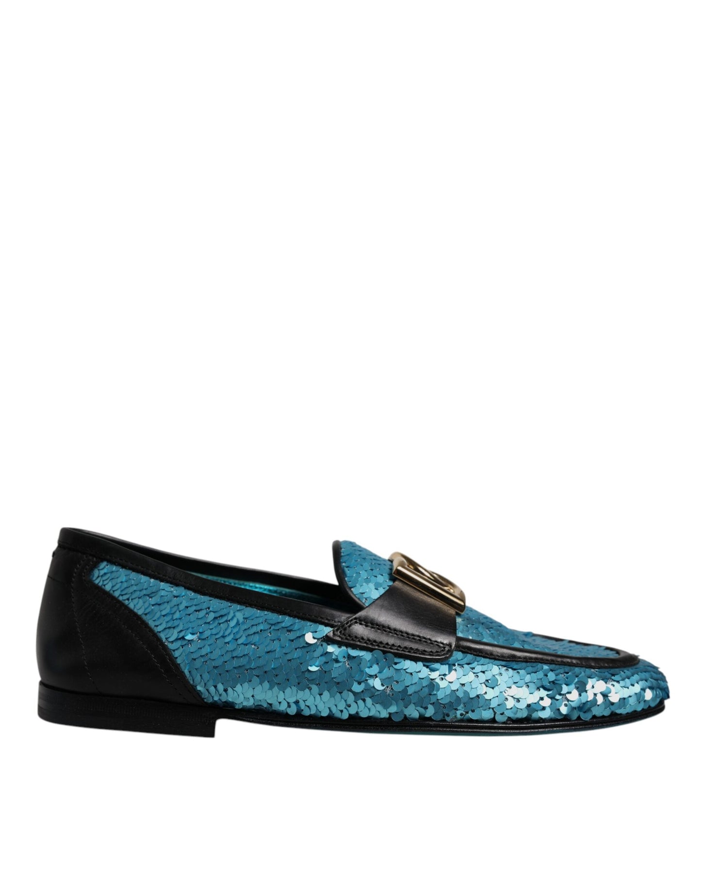 Dolce & Gabbana Blue Sequined Loafers Formal Dress Shoes - EU39/US6