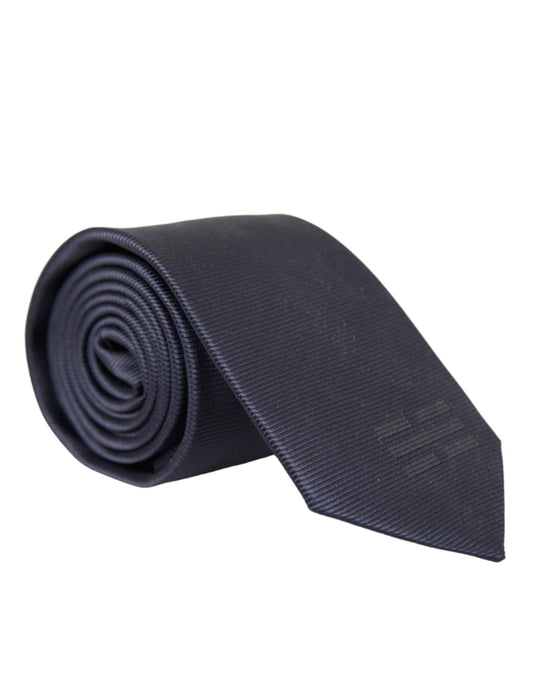 Dolce & Gabbana Blue Solid Silk Adjustable Tie