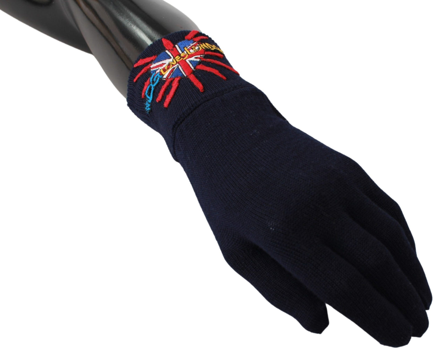 Dolce & Gabbana Blue Virgin Wool Unisex Gloves