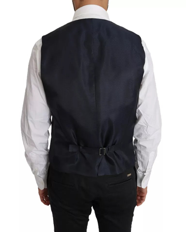 Dolce & Gabbana Blue Wool MARTINI Blazer Vest 2 Piece - IT50 | L