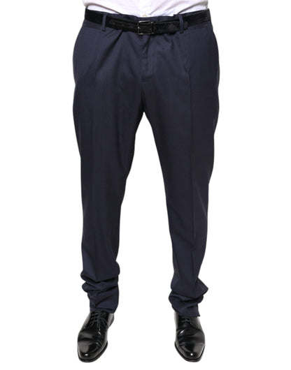 Dolce & Gabbana Blue Wool Skinny Formal Dress Pants - IT54 | XL