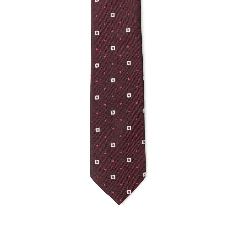 Dolce & Gabbana Bordeaux Silk Ties & Bowty - 6 cm