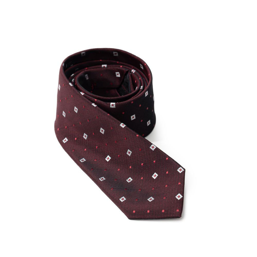 Dolce & Gabbana Bordeaux Silk Ties & Bowty - 6 cm