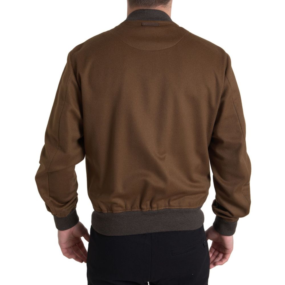 Dolce & Gabbana Brown Cashmere Jacket - IT46 | S