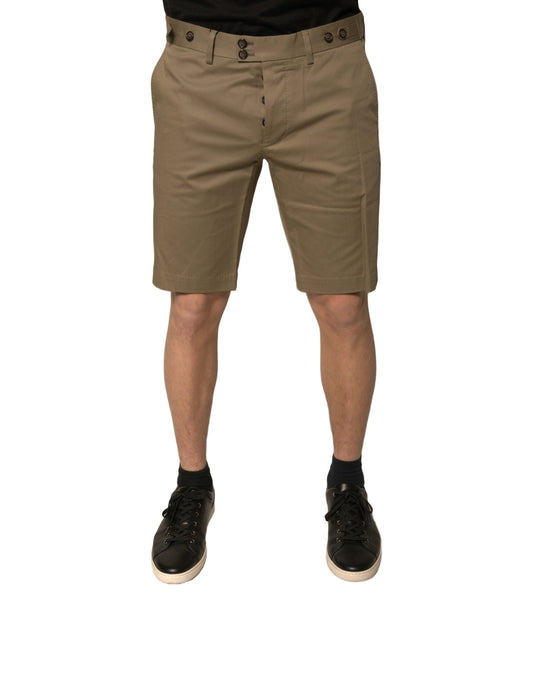 Dolce & Gabbana Brown Chino Cotton Stretch Casual Shorts - IT50 | L