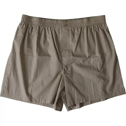 Dolce & Gabbana Brown Cotton Regular Boxer Shorts Underwear - IT4 | S