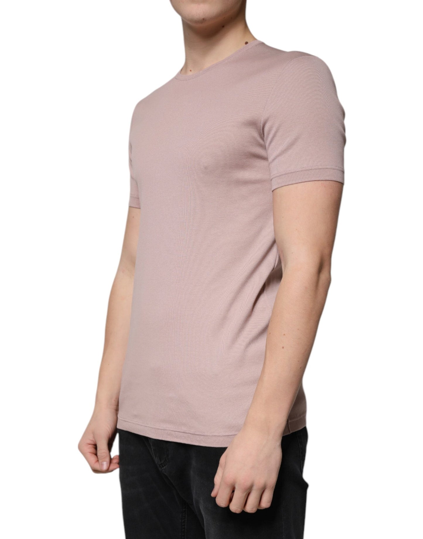 Dolce & Gabbana Brown Cotton Short Sleeves Round Neck T-shirt - IT50 | L