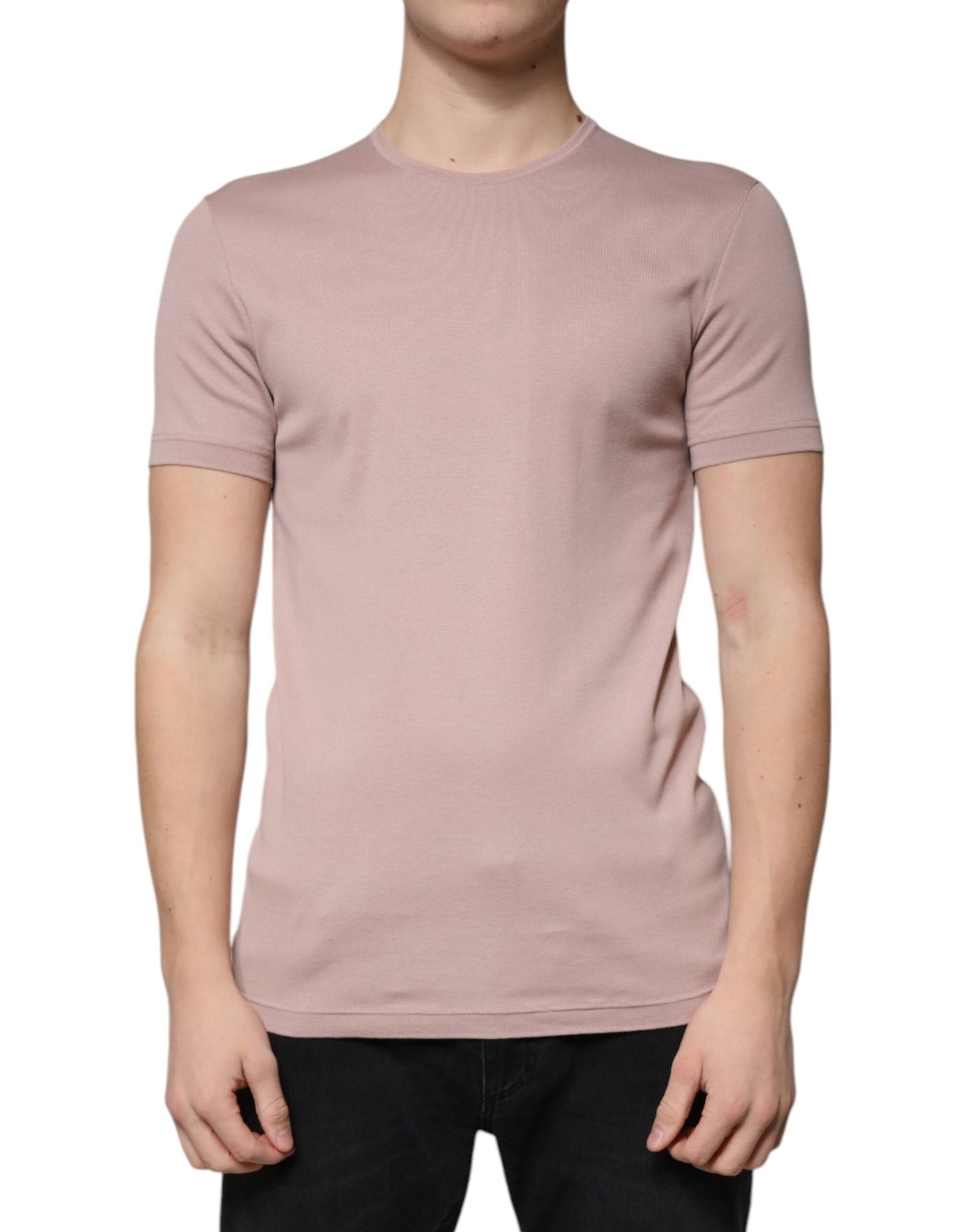 Dolce & Gabbana Brown Cotton Short Sleeves Round Neck T-shirt - IT50 | L