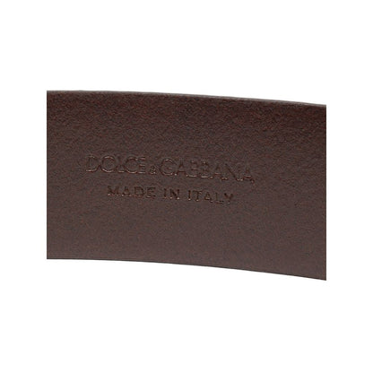 Dolce & Gabbana Brown Leather Belt - 90 cm / 36 Inches