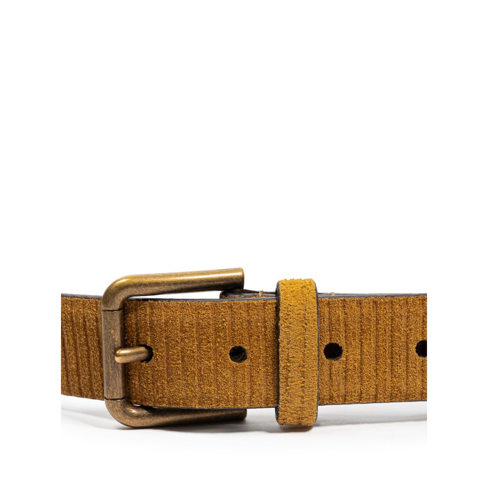 Dolce & Gabbana Brown Leather Belt - 90 cm / 36 Inches