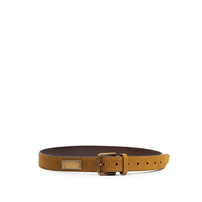 Dolce & Gabbana Brown Leather Belt - 90 cm / 36 Inches