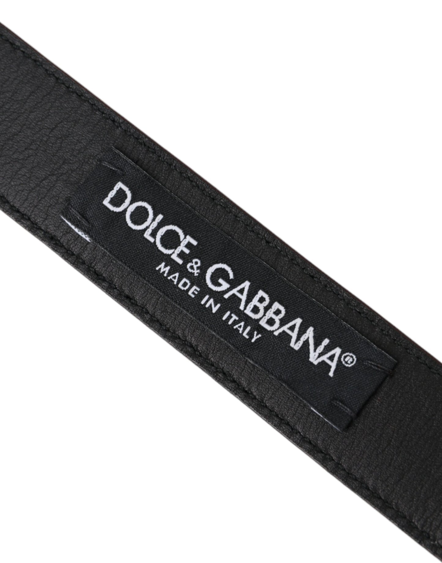 Dolce & Gabbana Brown Leather Silver Metal Buckle Belt Men - 95 cm / 38 Inches