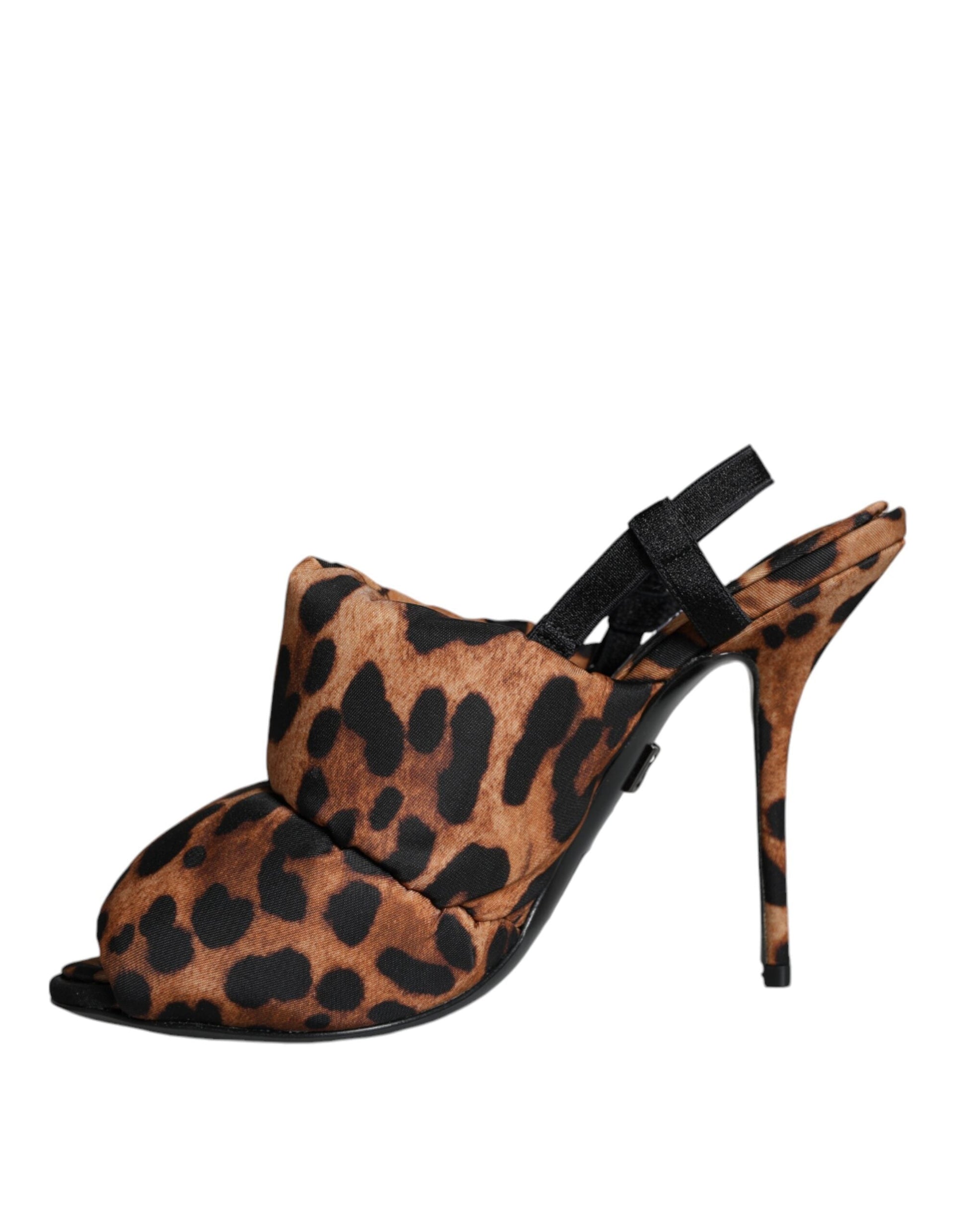 Dolce & Gabbana Brown Leopard Keira Slingback Sandals Shoes - EU36.5/US6.5