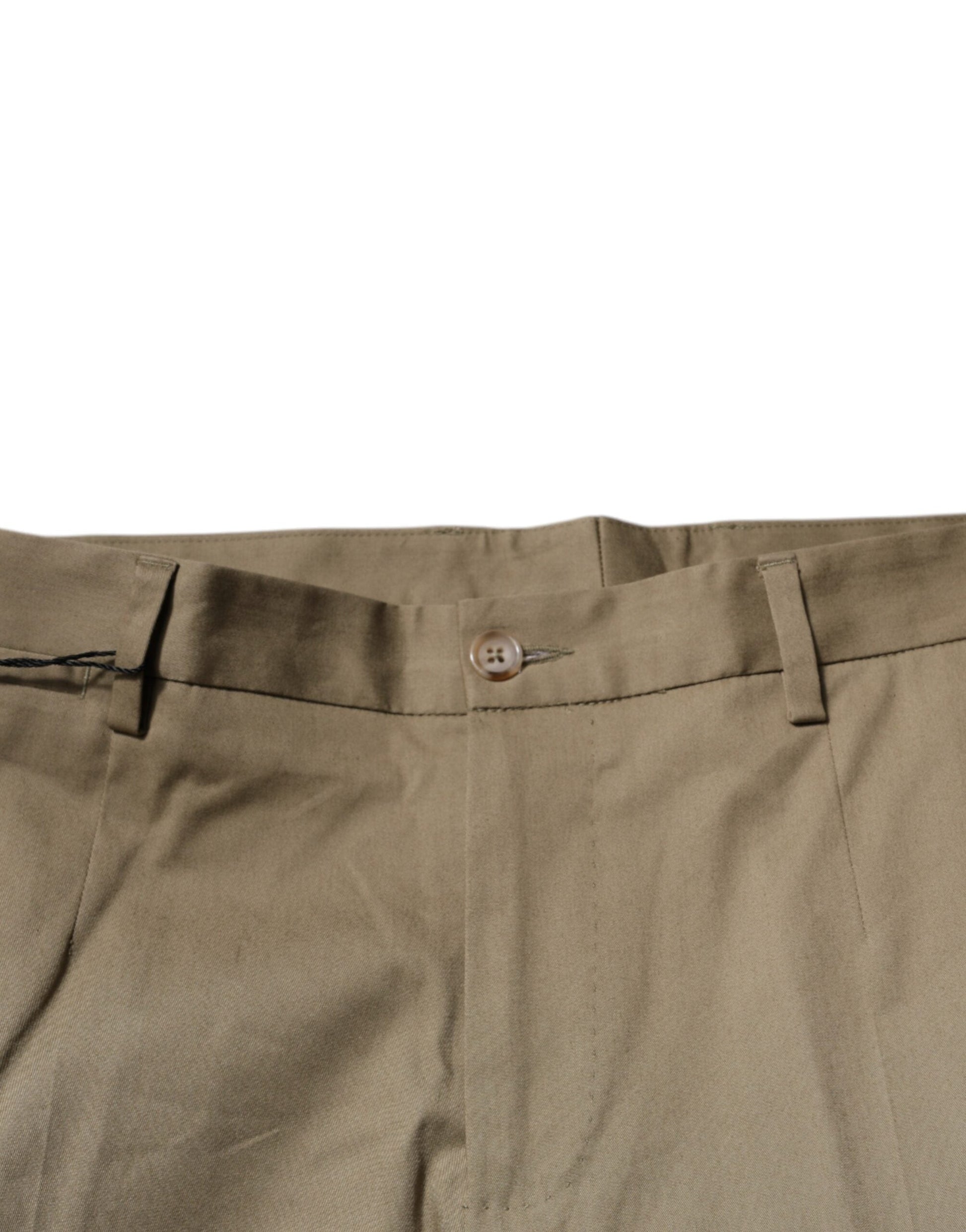 Dolce & Gabbana Brown Logo Men Casual Tapered Pants - IT46 | S