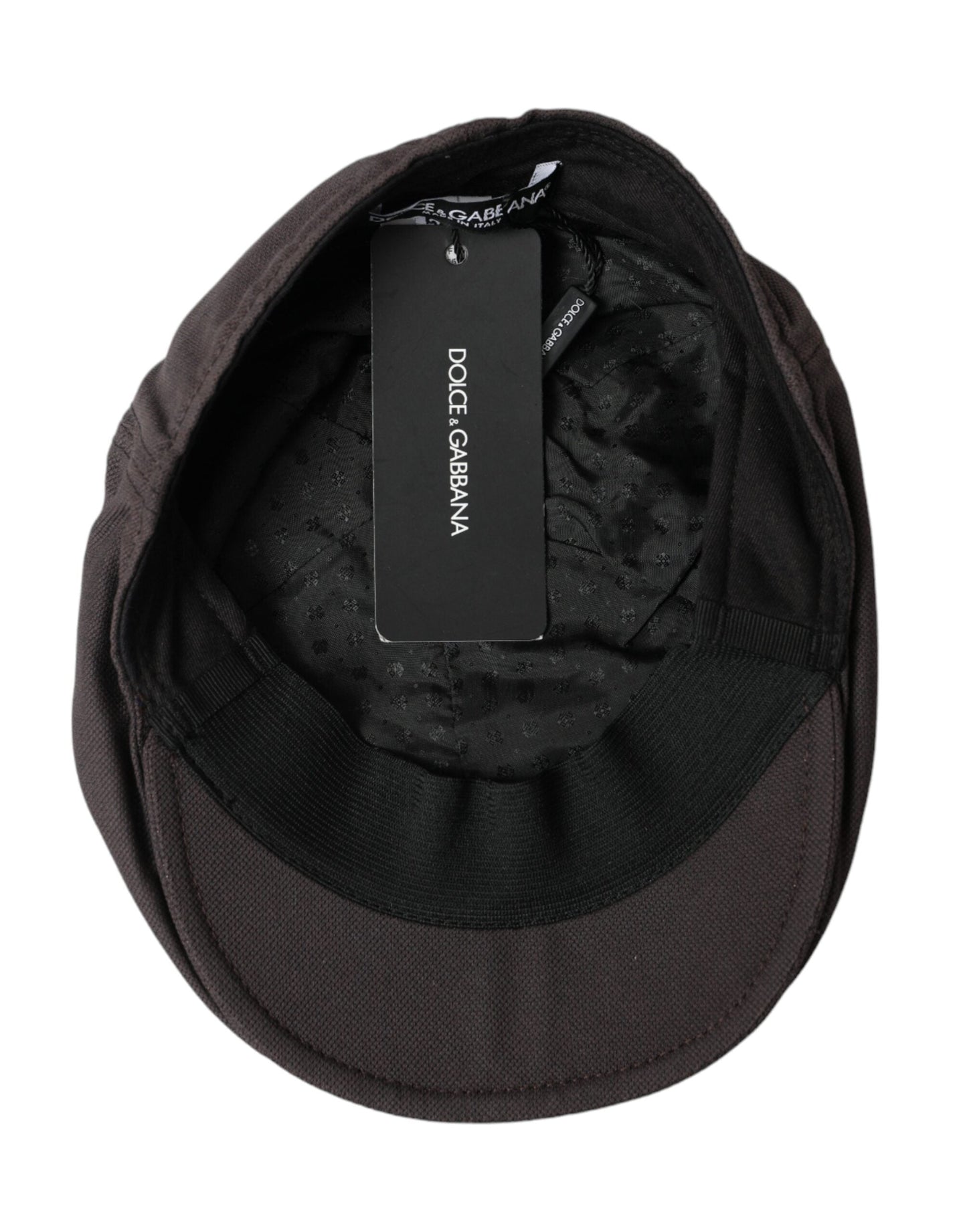 Dolce & Gabbana Brown Nylon Cloth Newsboy Hat Men - 58 cm|M