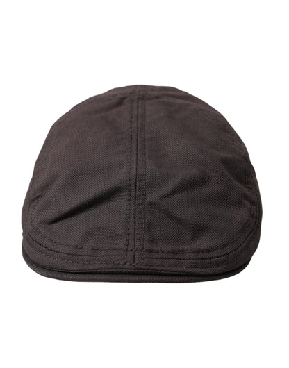 Dolce & Gabbana Brown Nylon Cloth Newsboy Hat Men - 58 cm|M