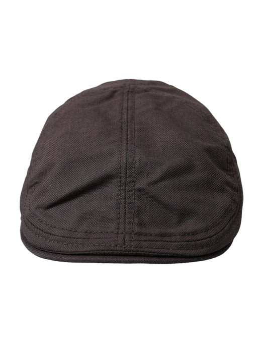 Dolce & Gabbana Brown Nylon Cloth Newsboy Hat Men - 58 cm|M