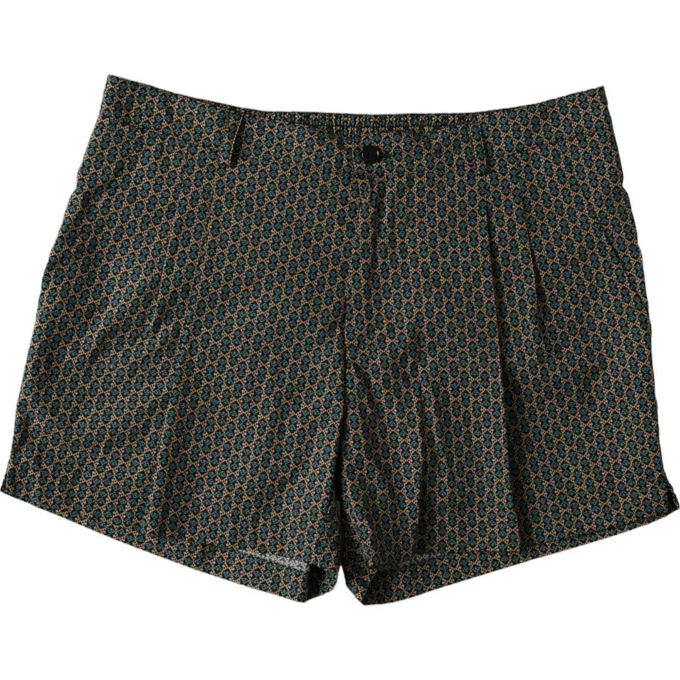 Dolce & Gabbana Brown Patterned Beachwear Swim Shorts Swimwear - IT4 | S