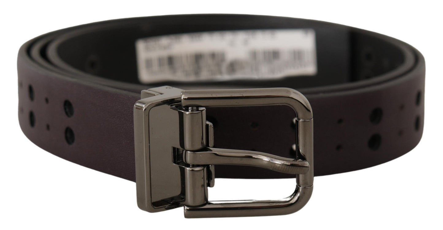 Dolce & Gabbana Burgundy Elegance Leather Belt - 90 cm / 36 Inches