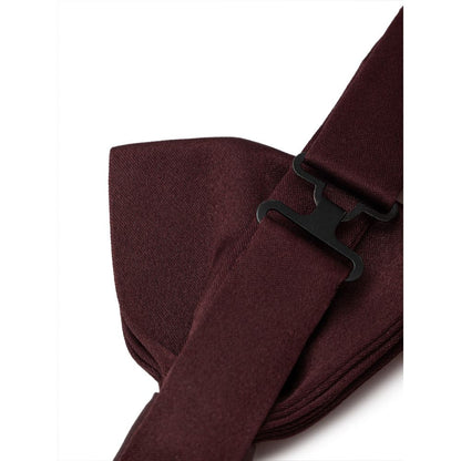 Dolce & Gabbana Burgundy Silk Ties & Bowty - One Size