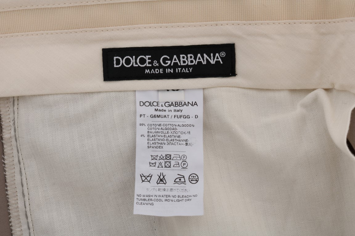 Dolce & Gabbana Chic Beige Chinos Casual Pants - IT44 | XS