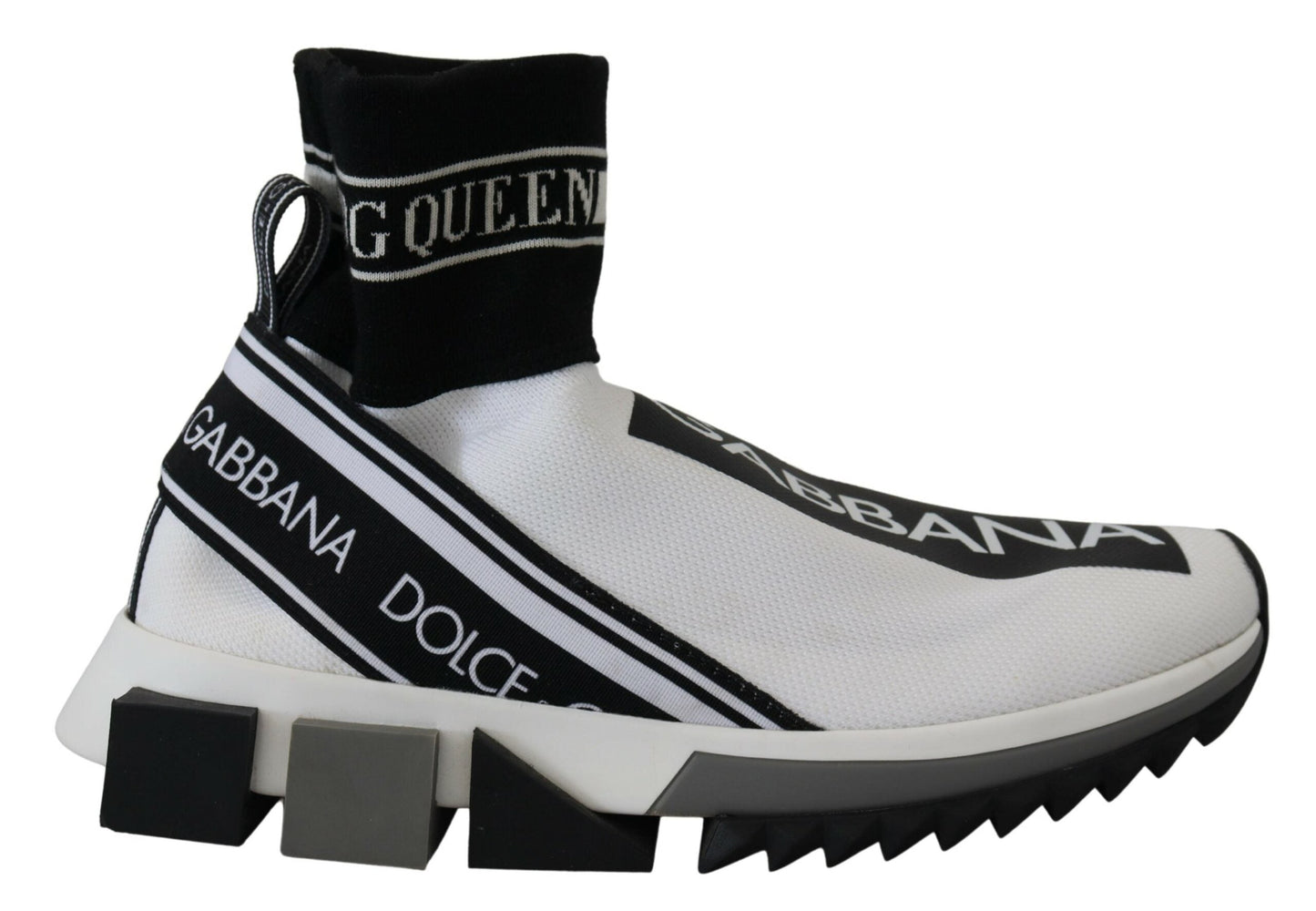 Dolce & Gabbana Chic Black and White Sorrento Slip-On Sneakers - EU36/US5.5